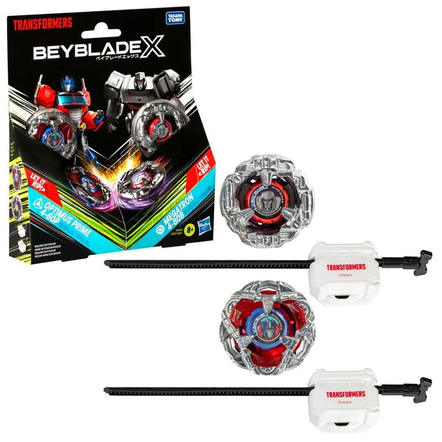 LIMITED Beyblade X Marvel Optimus Prime 4-60P VS Megatron 4-80B Multipack Set