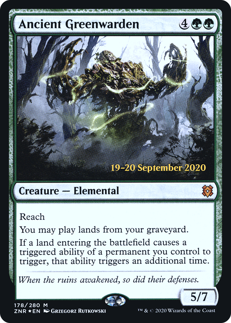 Ancient Greenwarden [Zendikar Rising Prerelease Promos] - Trinity Hobby