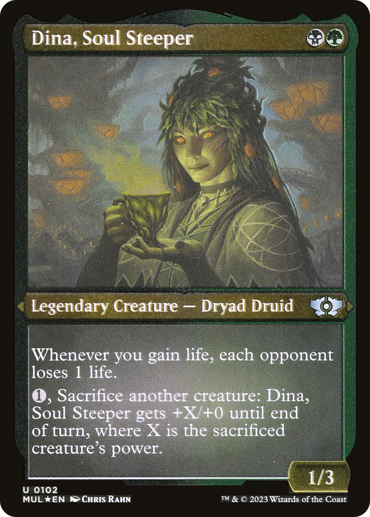 Dina, Soul Steeper (Foil Etched)  [Foil]  (MUL-102) - [Multiverse Legends] - Trinity Hobby