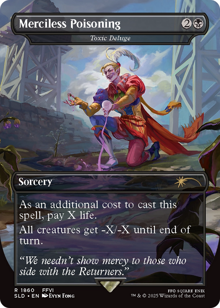 Toxic Deluge  [Foil]  (SLD-1860) - [Secret Lair Drop] / Merciless Poisoning (Borderless) - Trinity Hobby