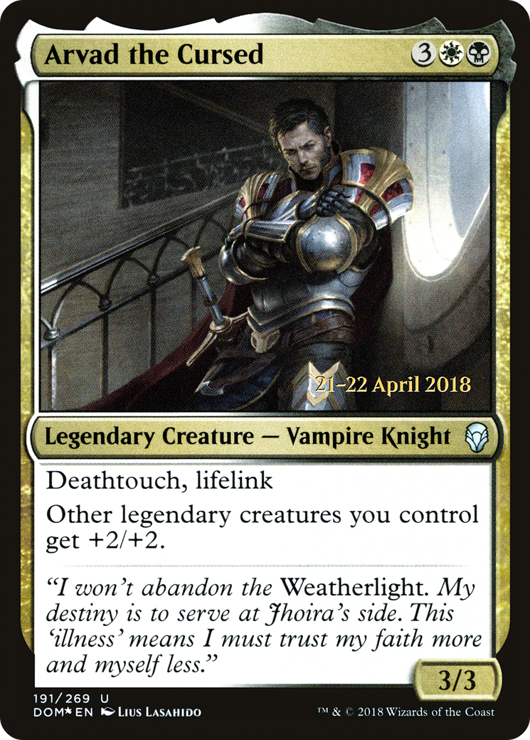 Arvad the Cursed [Dominaria Prerelease Promos] - Trinity Hobby
