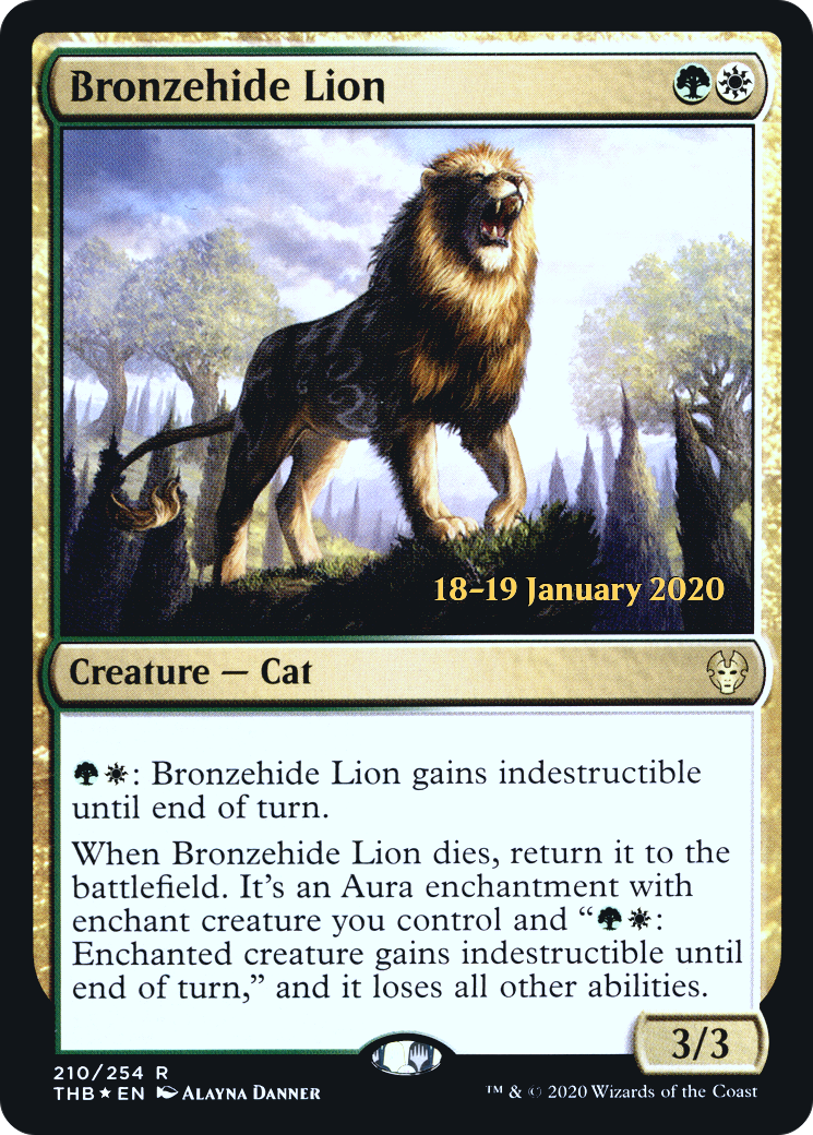 Bronzehide Lion [Theros Beyond Death Prerelease Promos] - Trinity Hobby