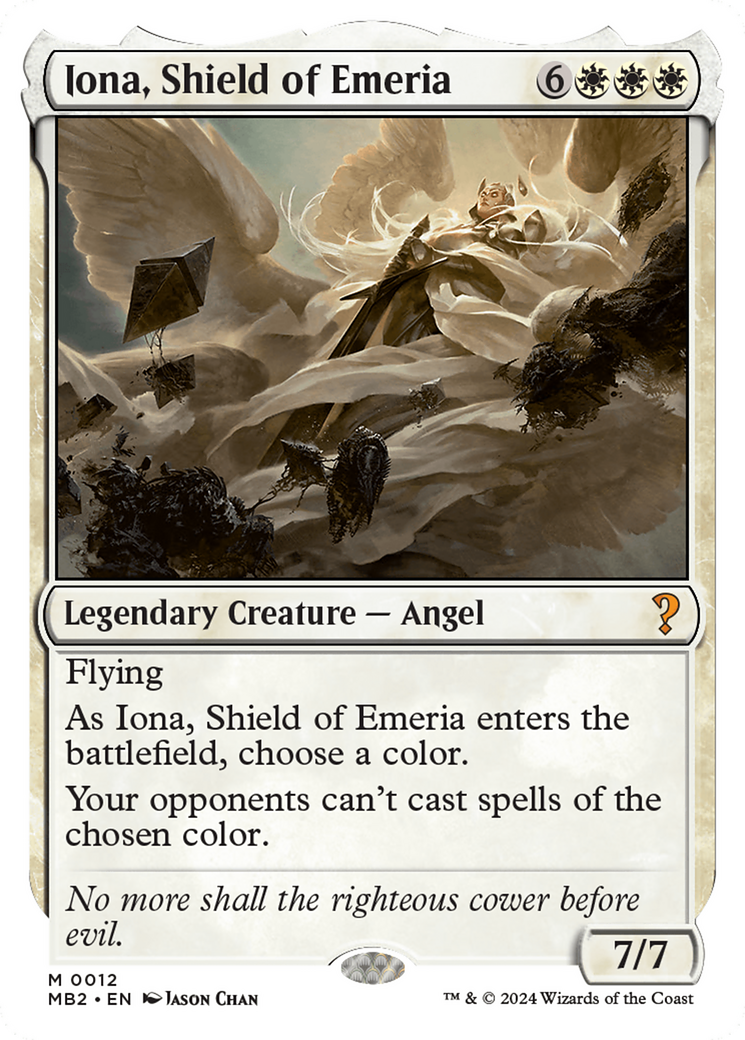 Iona, Shield of Emeria (White Border) [Mystery Booster 2] - Trinity Hobby