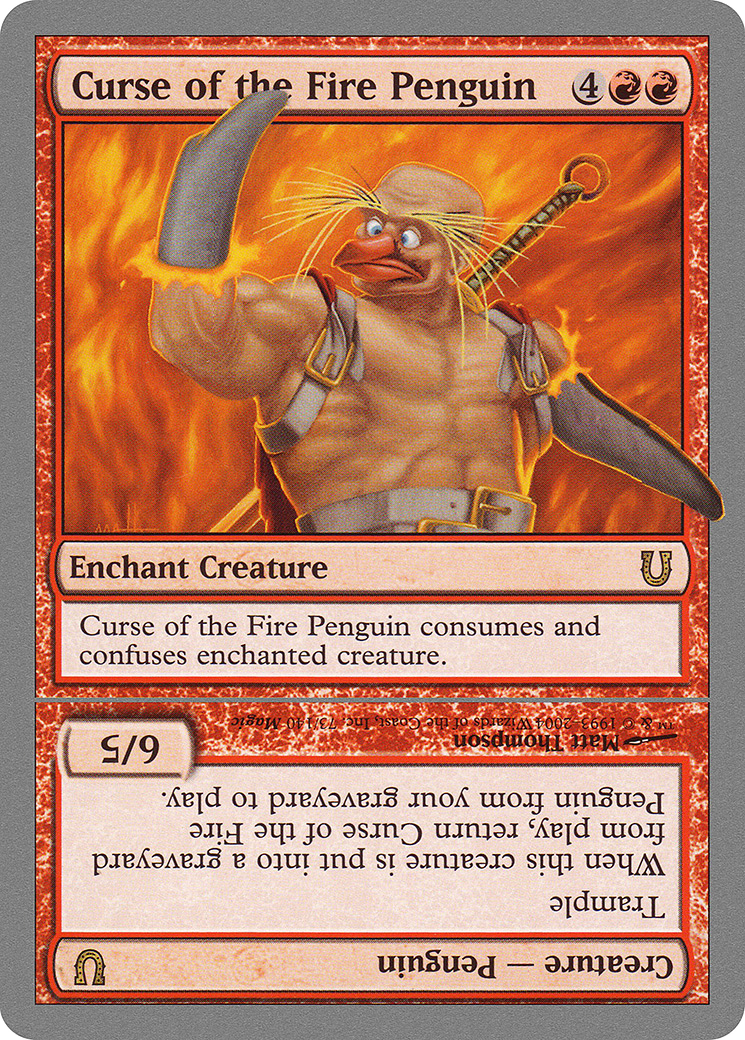 Curse of the Fire Penguin // Curse of the Fire Penguin Creature [Unhinged] - Trinity Hobby