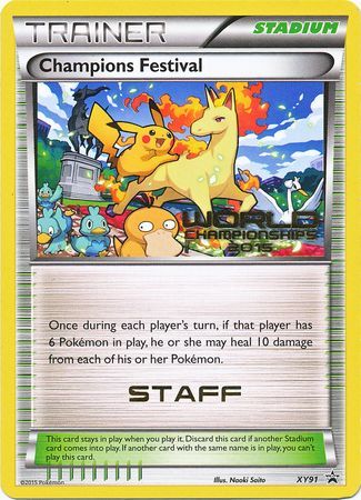 Champions Festival 2015 Staff (XY91) [XY: Black Star Promos] - Trinity Hobby