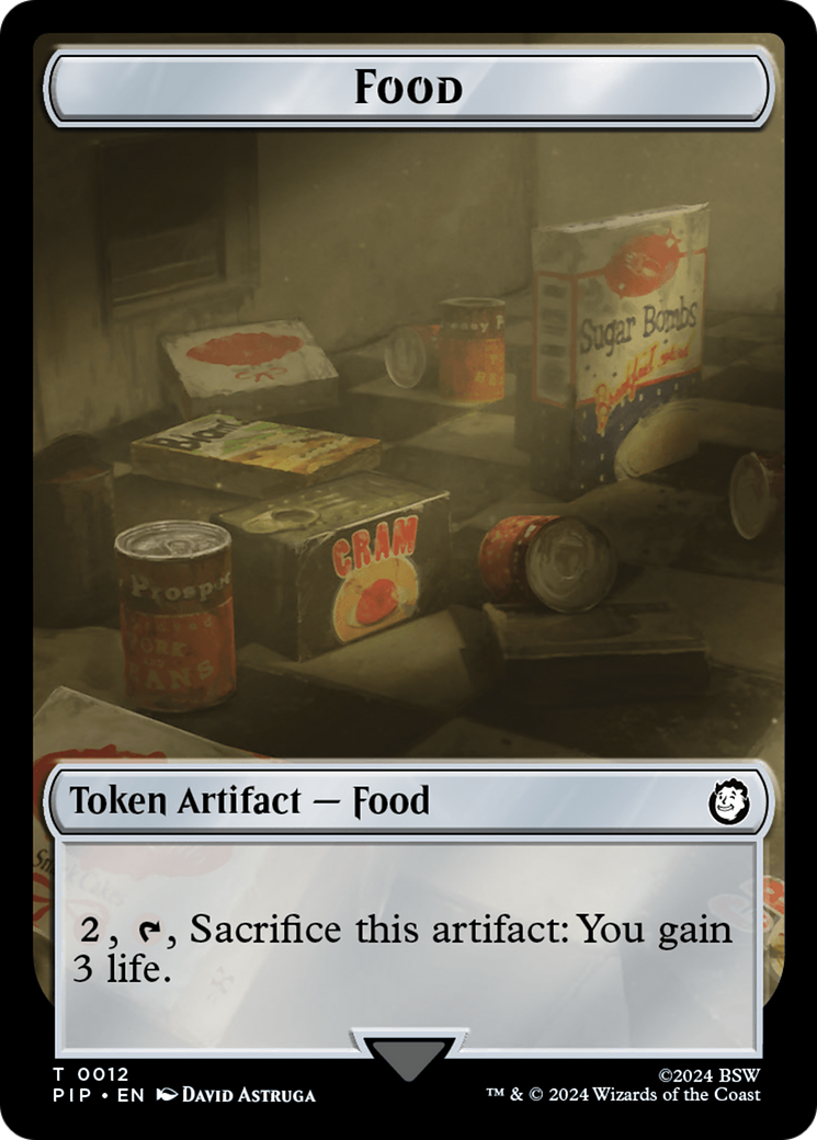 Food (0012) // Thopter Double-Sided Token [Fallout Tokens] - Trinity Hobby