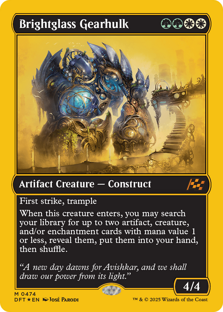 Brightglass Gearhulk (First-Place Foil) [Aetherdrift] - Trinity Hobby