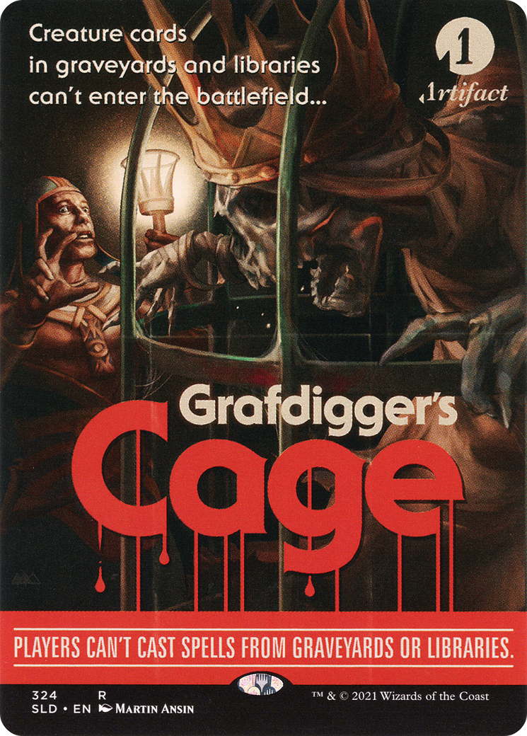Grafdigger's Cage  [Foil]  (SLD-324) - [Secret Lair Drop] (Borderless) - Trinity Hobby