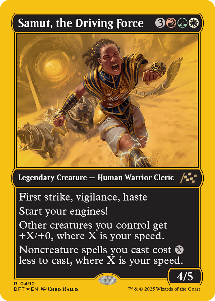 Samut, the Driving Force (First-Place Foil) [Aetherdrift] - Trinity Hobby
