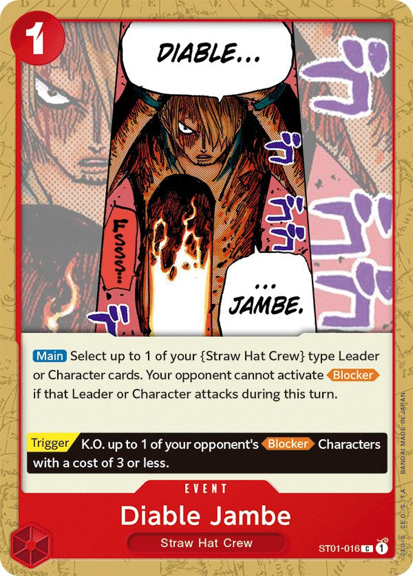 Diable Jambe (ST01-016) - [Starter Deck 1: Straw Hat Crew] - Trinity Hobby