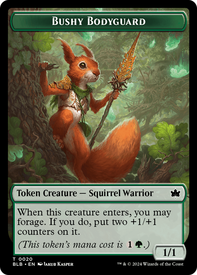 Bushy Bodyguard  [Foil]  (BLB-020) - [Bloomburrow Tokens] - Trinity Hobby