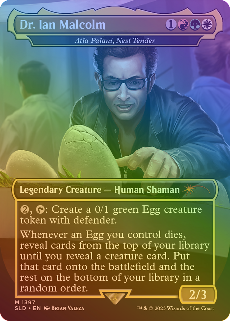 Dr. Ian Malcolm - Atla Palani, Nest Tender (Rainbow Foil) [Secret Lair Drop Series] - Trinity Hobby