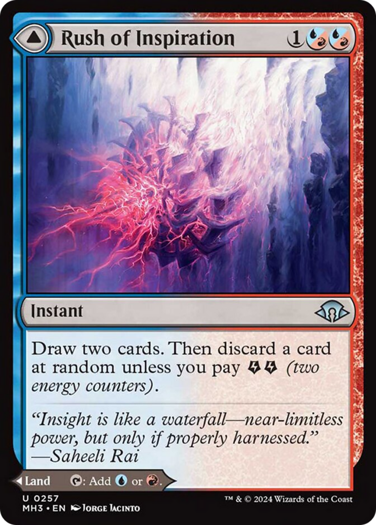 Rush of Inspiration // Crackling Falls [Modern Horizons 3] - Trinity Hobby