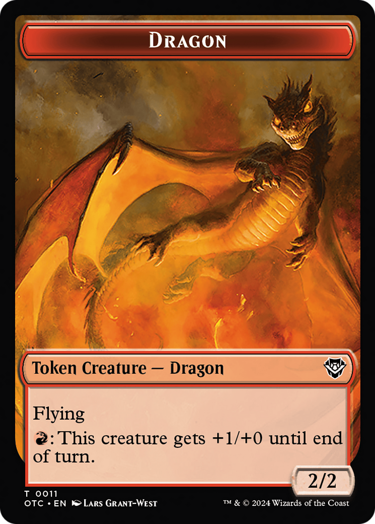 Dragon Egg // Dragon Double-Sided Token [Outlaws of Thunder Junction Commander Tokens] - Trinity Hobby