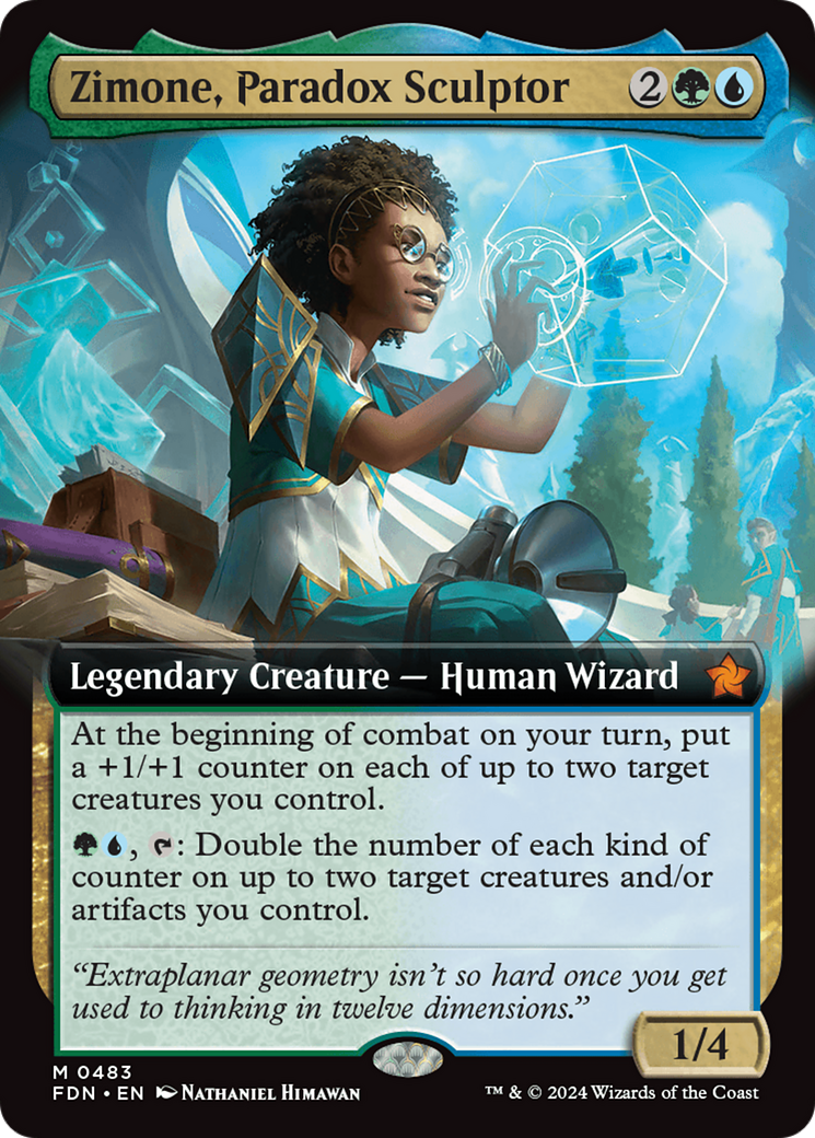 Zimone, Paradox Sculptor (Extended Art) [Foundations] - Trinity Hobby