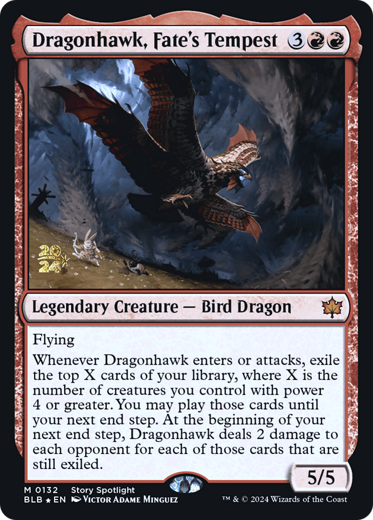 Dragonhawk, Fate's Tempest [Bloomburrow Prerelease Promos] - Trinity Hobby