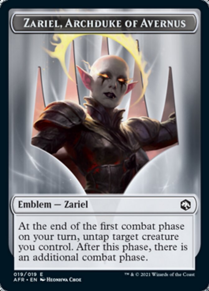 Devil // Zariel, Archduke of Avernus Emblem Double-Sided Token [Dungeons & Dragons: Adventures in the Forgotten Realms Tokens] - Trinity Hobby