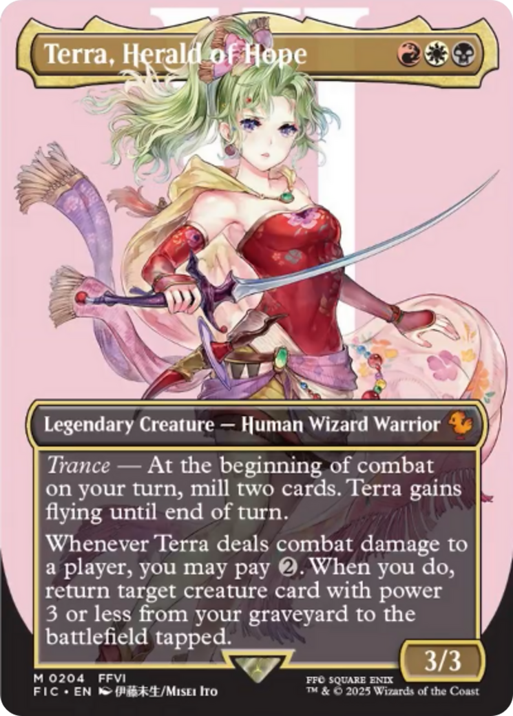 Terra, Herald of Hope (Borderless)  (FIC-204) - [Commander: FINAL FANTASY] (Borderless) - Trinity Hobby
