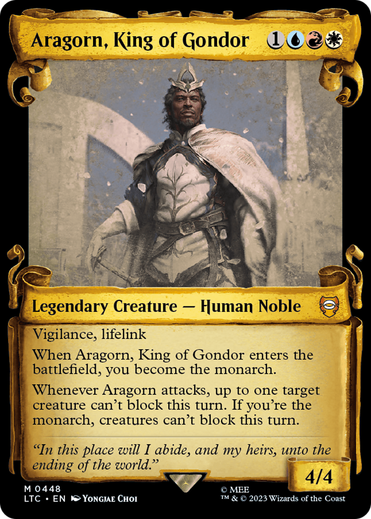 Aragorn, King of Gondor [The Lord of the Rings: Tales of Middle-Earth Commander Showcase Scrolls] - Trinity Hobby
