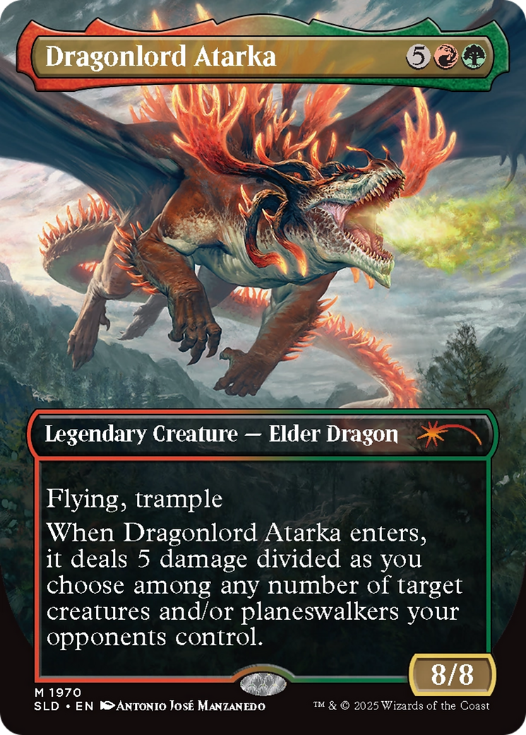 Dragonlord Atarka // Dragonlord Atarka  [Foil]  (SLD-1970) - [Secret Lair Drop] (Borderless) - Trinity Hobby