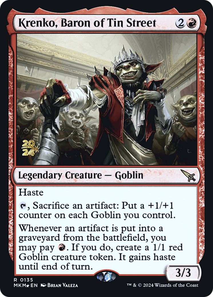Krenko, Baron of Tin Street [Murders at Karlov Manor Prerelease Promos] - Trinity Hobby