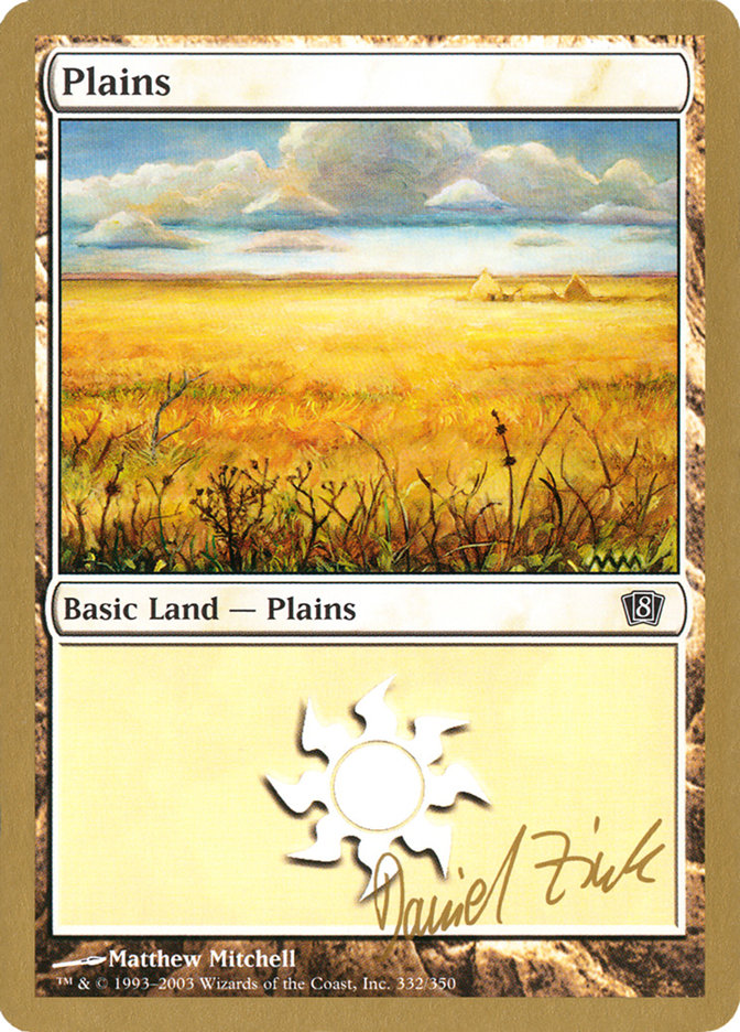 Plains (dz332) (Daniel Zink) [World Championship Decks 2003] - Trinity Hobby