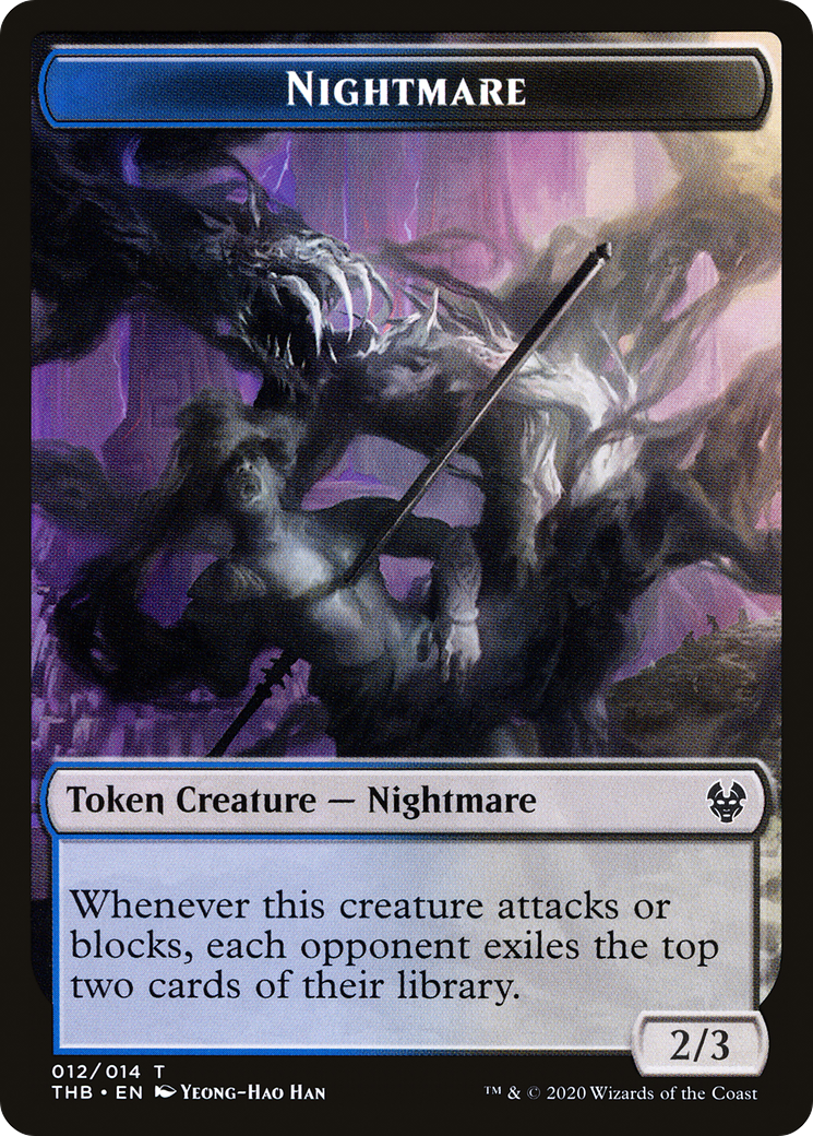 Nightmare  [Foil]  (THB-012) - [Theros Beyond Death Tokens] - Trinity Hobby