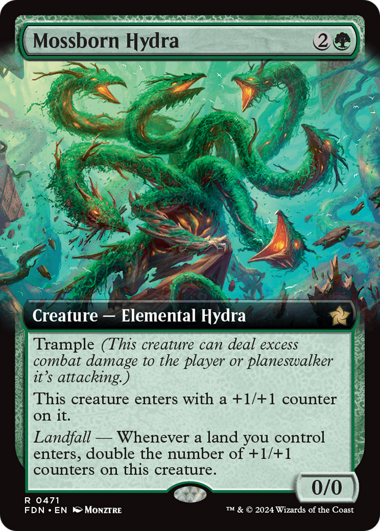 Mossborn Hydra (Extended Art) [Foundations] - Trinity Hobby