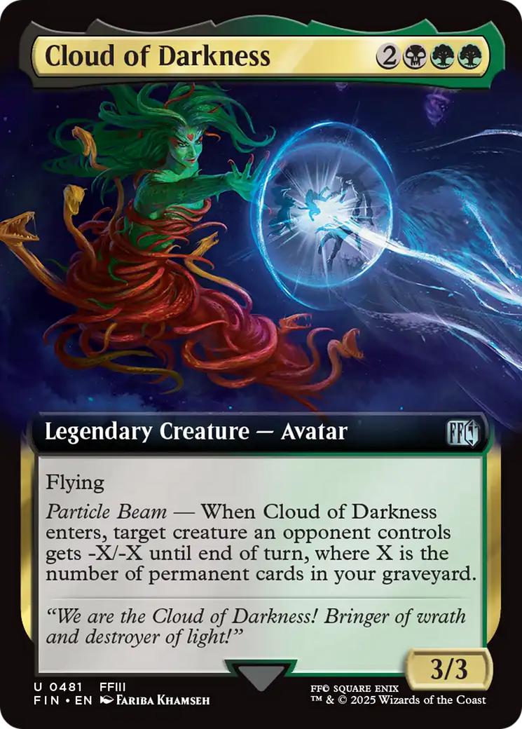 Cloud of Darkness  [Foil]  (FIN-481) - [FINAL FANTASY]: (Extended Art) - Trinity Hobby