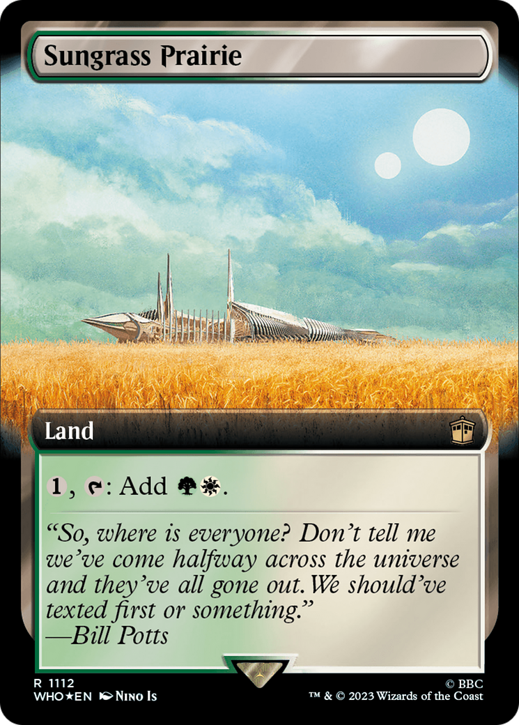 Sungrass Prairie (Extended Art) (Surge Foil) [Doctor Who] - Trinity Hobby