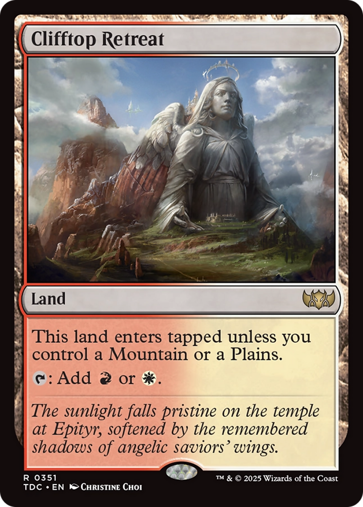 Clifftop Retreat (TDC-351) - [Commander: Tarkir: Dragonstorm] - Trinity Hobby