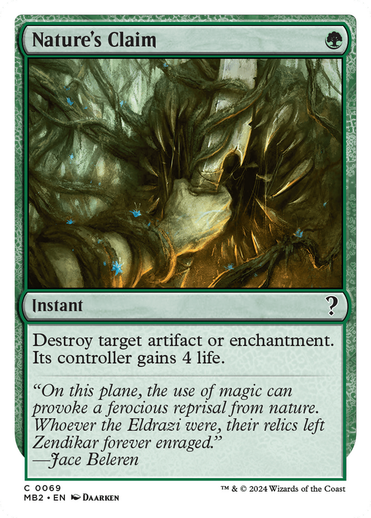 Nature's Claim (White Border) [Mystery Booster 2] - Trinity Hobby