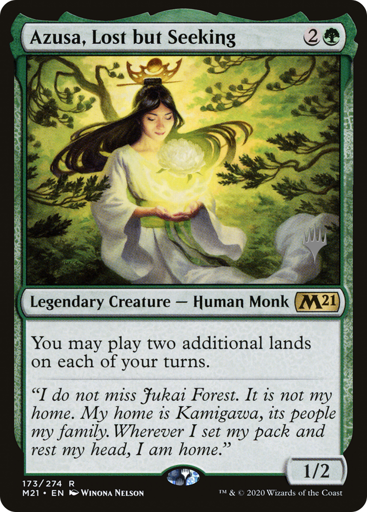 Azusa, Lost but Seeking (Promo Pack) [Core Set 2021 Promos] - Trinity Hobby