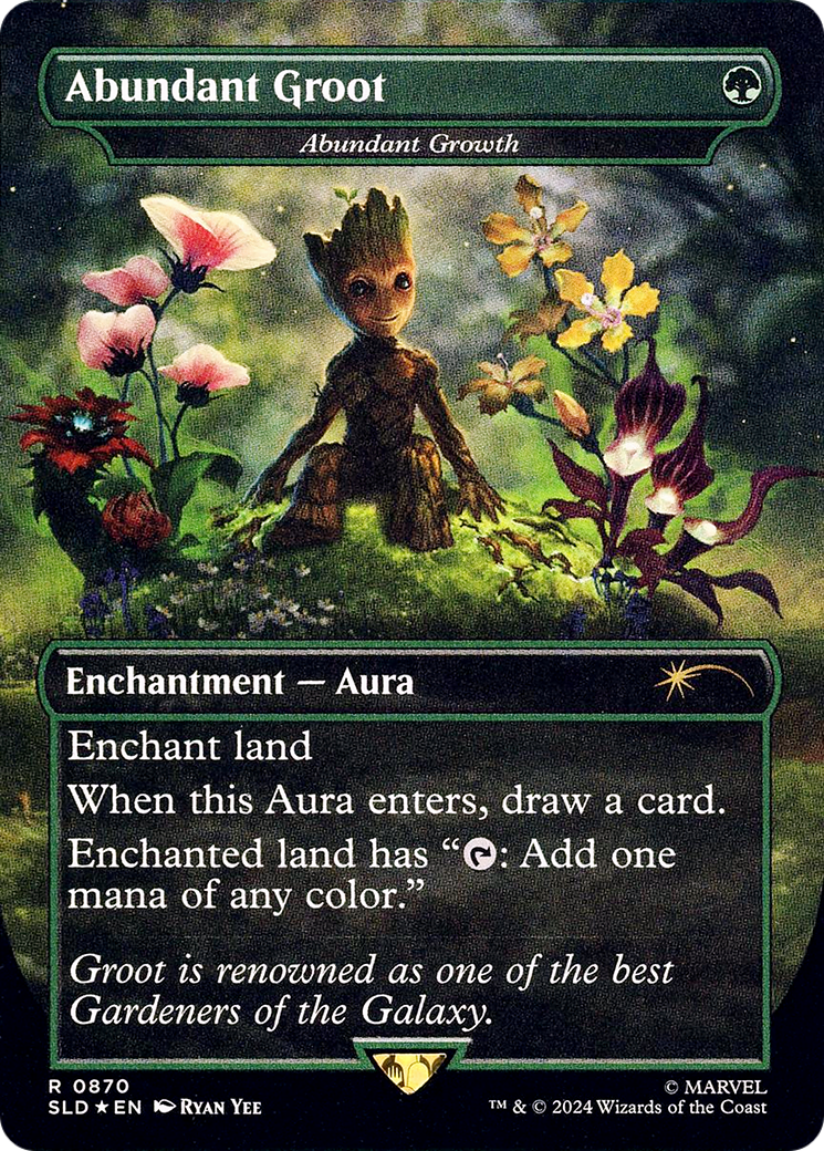 Abundant Groot - Abundant Growth (Rainbow Foil) [Secret Lair Drop Series] - Trinity Hobby