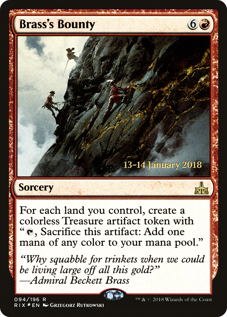 Brass's Bounty [Rivals of Ixalan Prerelease Promos] - Trinity Hobby