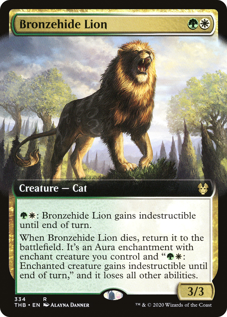 Bronzehide Lion (Extended Art) [Theros Beyond Death] - Trinity Hobby