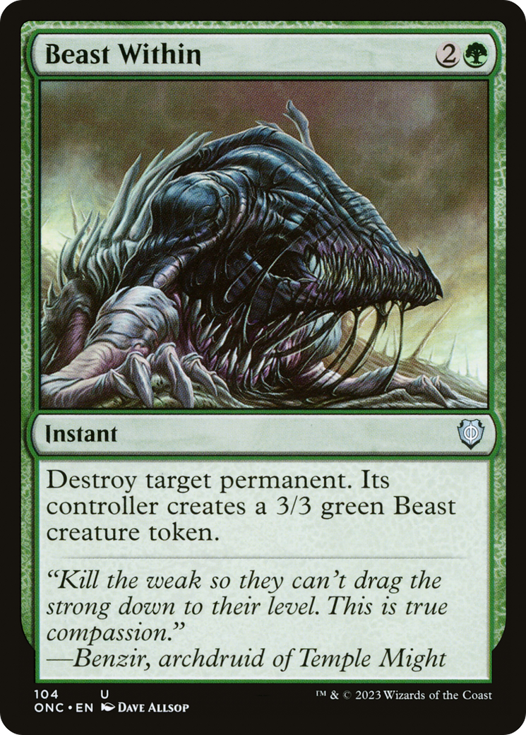 Beast Within [Phyrexia: All Will Be One Commander] - Trinity Hobby