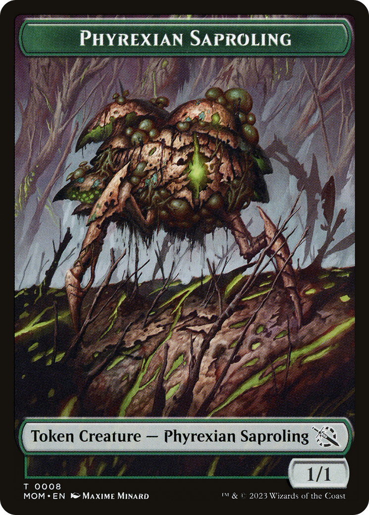 Monk // Phyrexian Saproling Double-Sided Token [March of the Machine Tokens] - Trinity Hobby