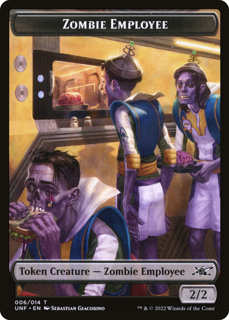 Zombie Employee  [Foil]  (UNF-006) - [Unfinity Tokens] - Trinity Hobby