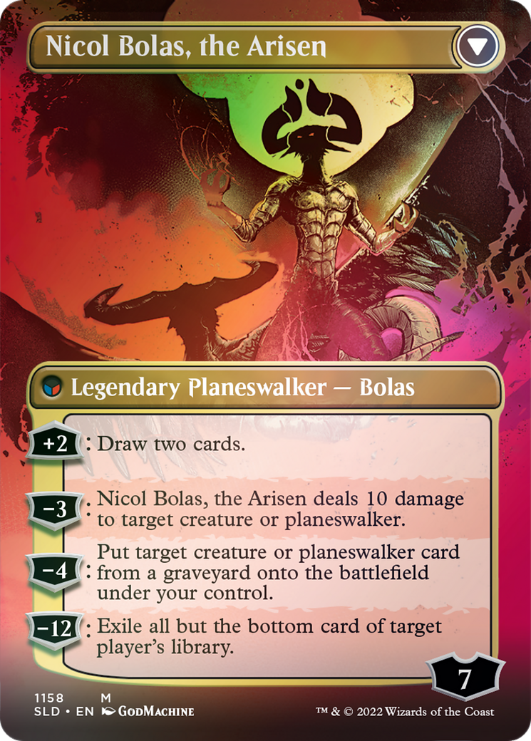 Nicol Bolas, the Ravager // Nicol Bolas, the Arisen (Display Commander) (Borderless) [Secret Lair: From Cute to Brute] - Trinity Hobby