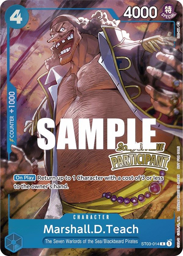 Marshall.D.Teach (Offline Regional 2023) [Participant] (ST03-014) - [One Piece Promotion Cards] Foil - Trinity Hobby