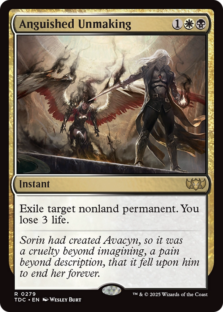 Anguished Unmaking (TDC-279) - [Commander: Tarkir: Dragonstorm] - Trinity Hobby