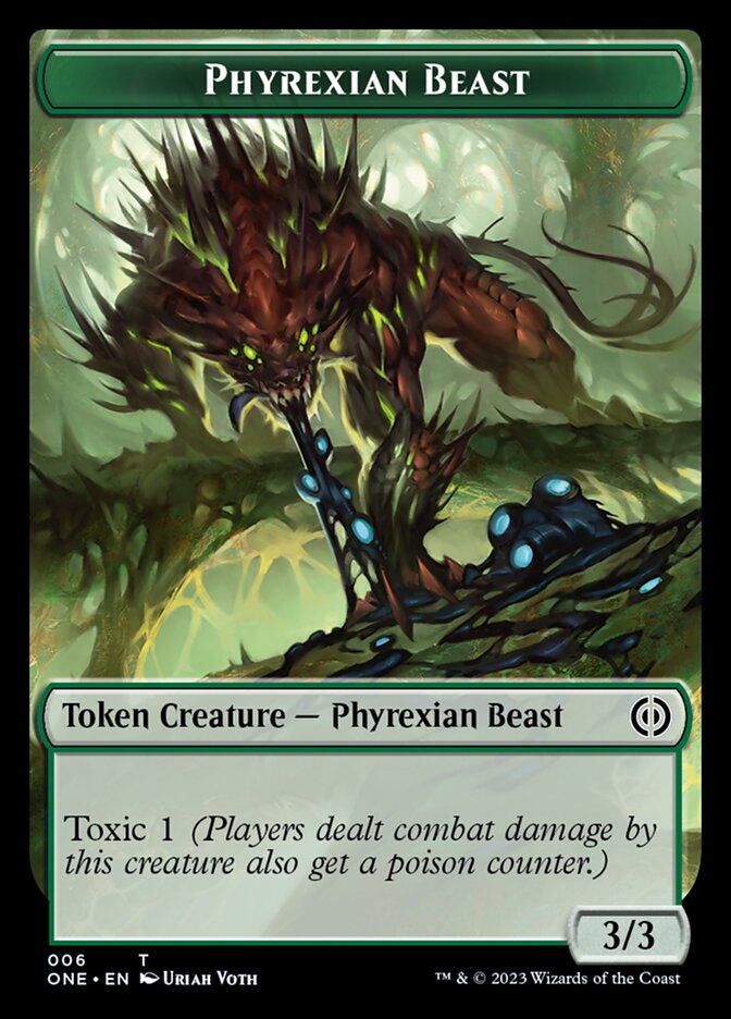 Phyrexian Mite (011) // Phyrexian Beast Double-Sided Token [Phyrexia: All Will Be One Tokens] - Trinity Hobby