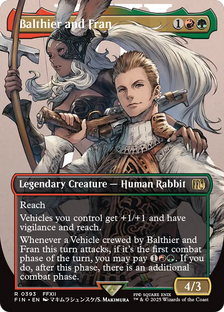 Balthier and Fran (Borderless) (0393)  [Foil]  (FIN-393) - [FINAL FANTASY] (Borderless) - Trinity Hobby