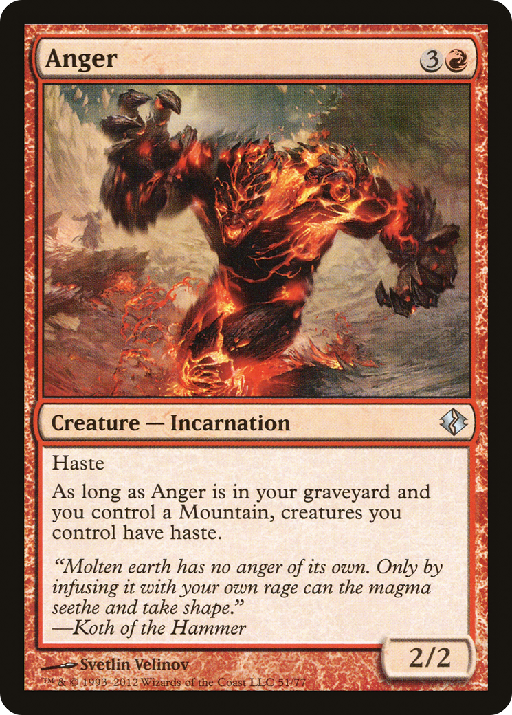 Anger [Duel Decks: Venser vs. Koth] - Trinity Hobby