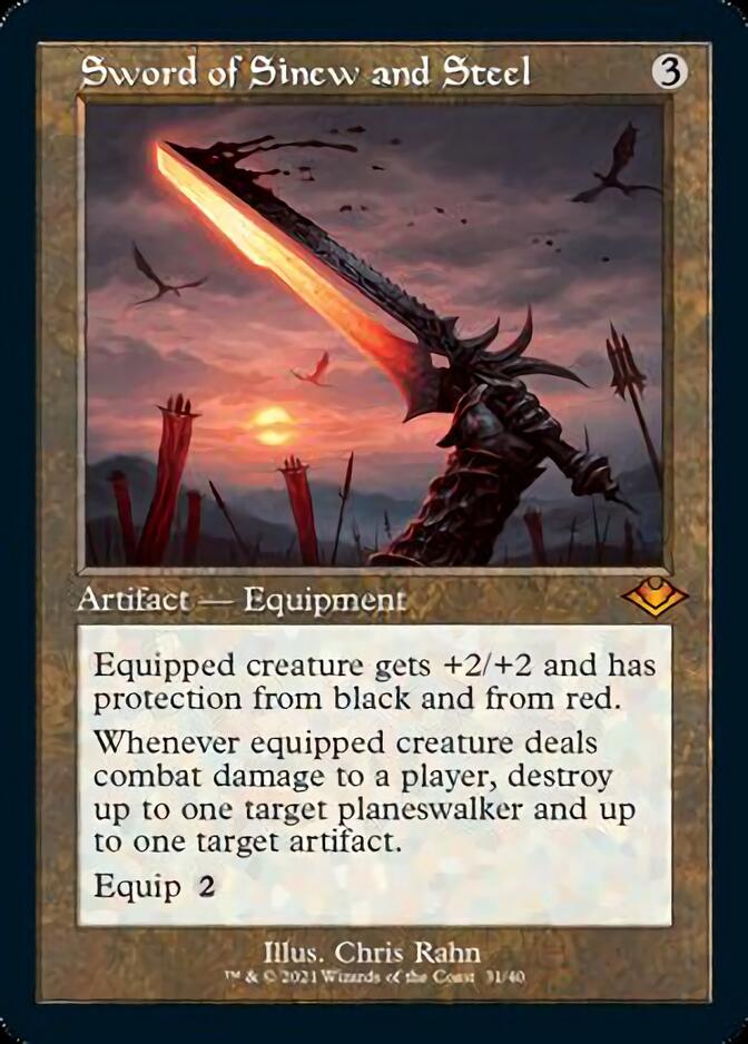 Sword of Sinew and Steel (Retro) [Modern Horizons] - Trinity Hobby
