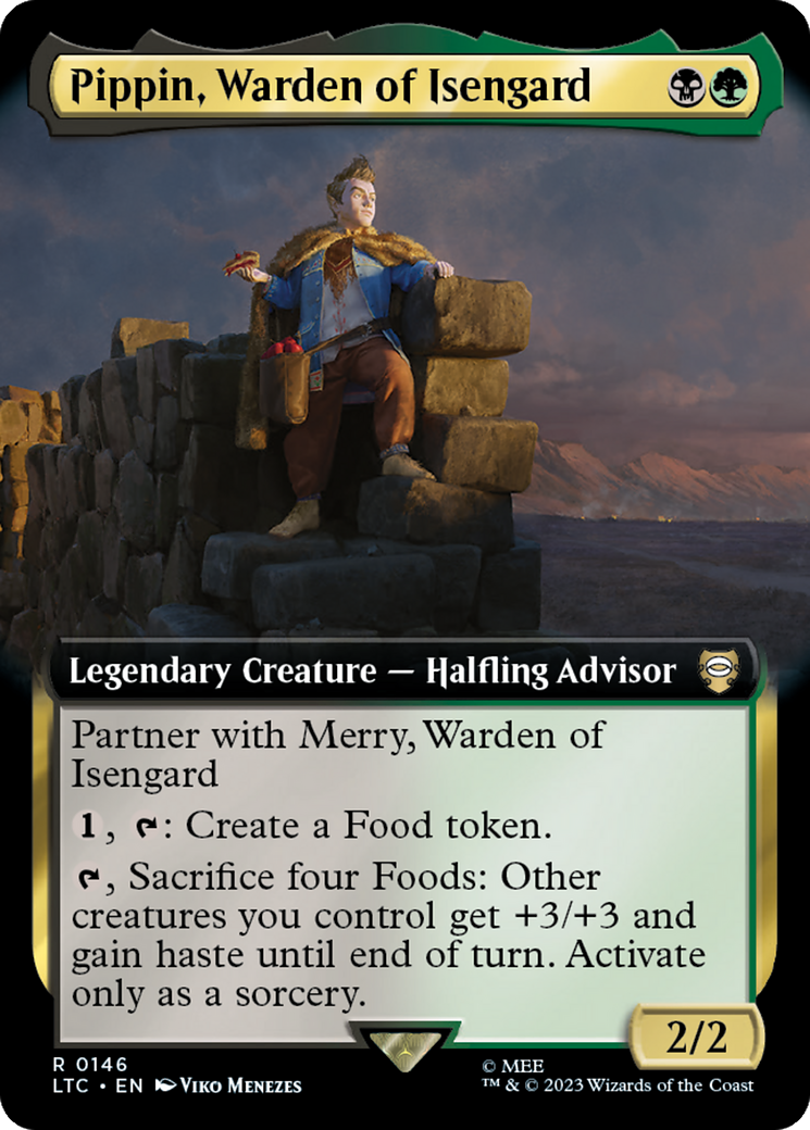 Pippin, Warden of Isengard (Extended Art) [The Lord of the Rings: Tales of Middle-Earth Commander] - Trinity Hobby