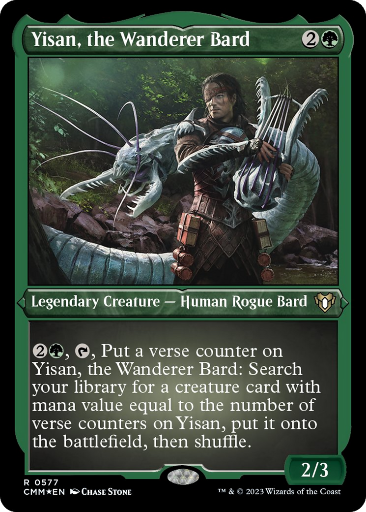 Yisan, the Wanderer Bard (Foil Etched) [Commander Masters] - Trinity Hobby