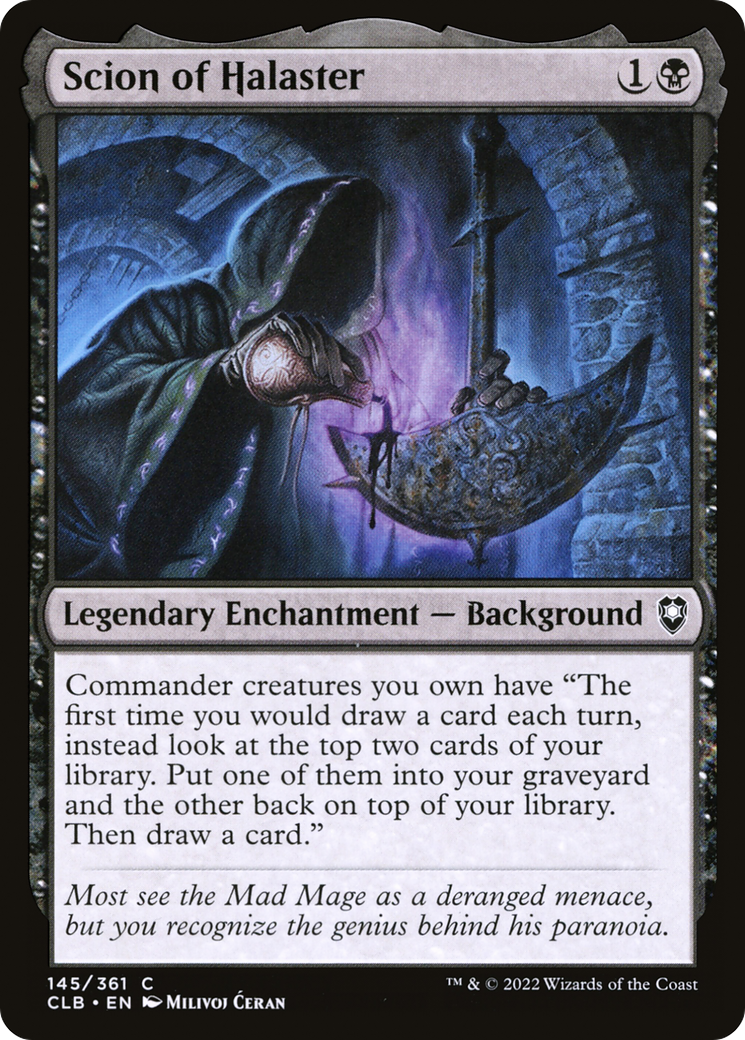 Scion of Halaster  (CLB-145) - [Commander Legends: Battle for Baldur's Gate]