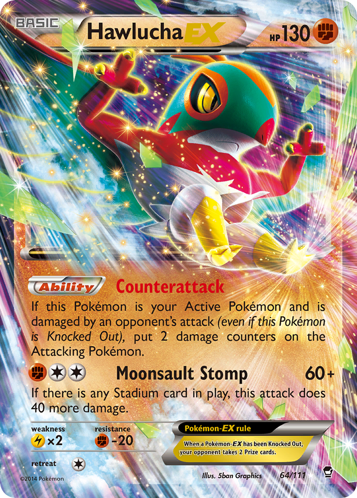 Hawlucha EX (64/111) [XY: Furious Fists] - Trinity Hobby